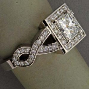 Pictures of engagement rings - Luscious blog - Princess and Pave Diamond Ring.jpg
